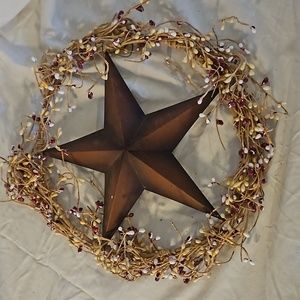 Metal star wreath